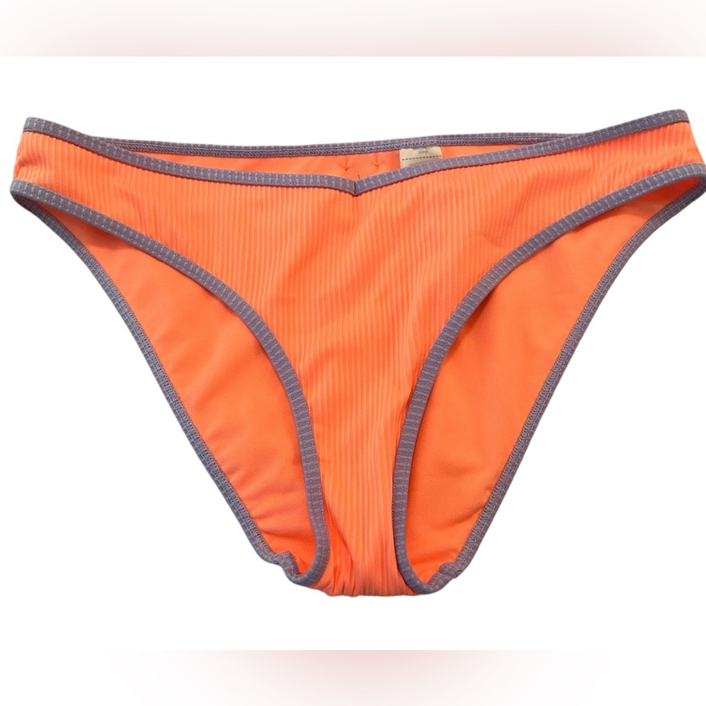 Hollister ribbed bikini bottom coral/purple size medium